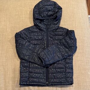 GAP Kids' Dark Blue Puffer Jacket with Hood